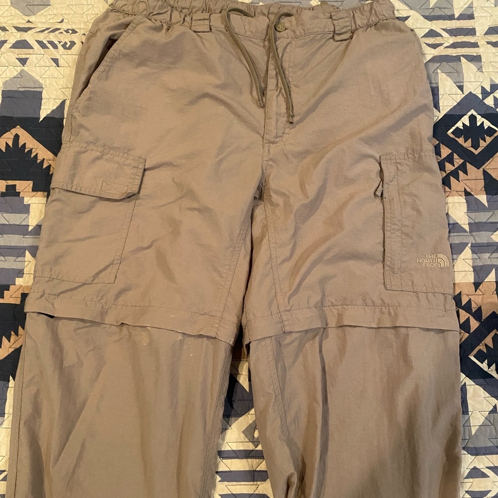 North Face hiking zipper pant shorts